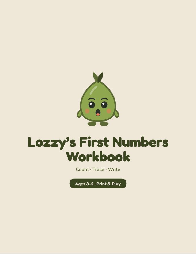 Cover of Lozzy's First Numbers Workbook